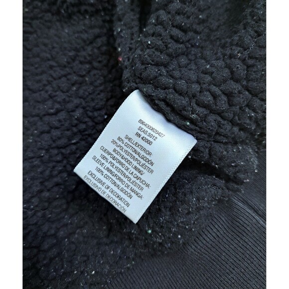 Basic Editions 2XL Men’s Fleece Lined Hoodie Zip Black Workwear Heavyweight - Picture 7 of 11